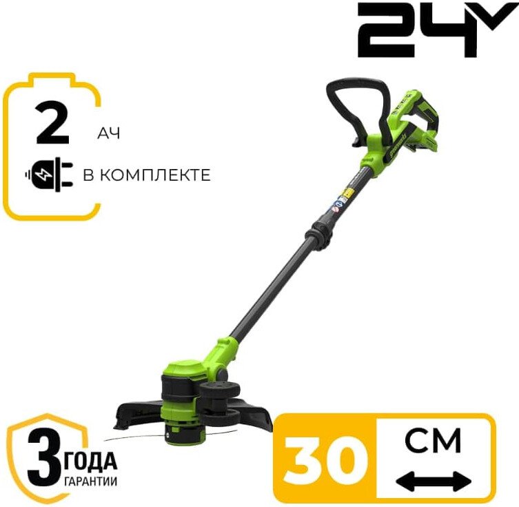 Триммер Greenworks ST3002 ST3002UA (с 1-им АКБ)