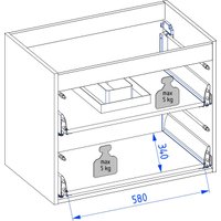  Lauter Тумба под умывальник Nelli 70 (антрацит п/мат/черный)
