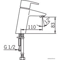 Смеситель с лейкой для биде Oras Cubista 2812F