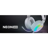 Наушники Genesis Neon 600 RGB (белый)