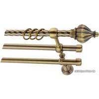 Карниз для штор Lm Decor Купол (антик, витая, 2.8м 16мм, 3 ряда)