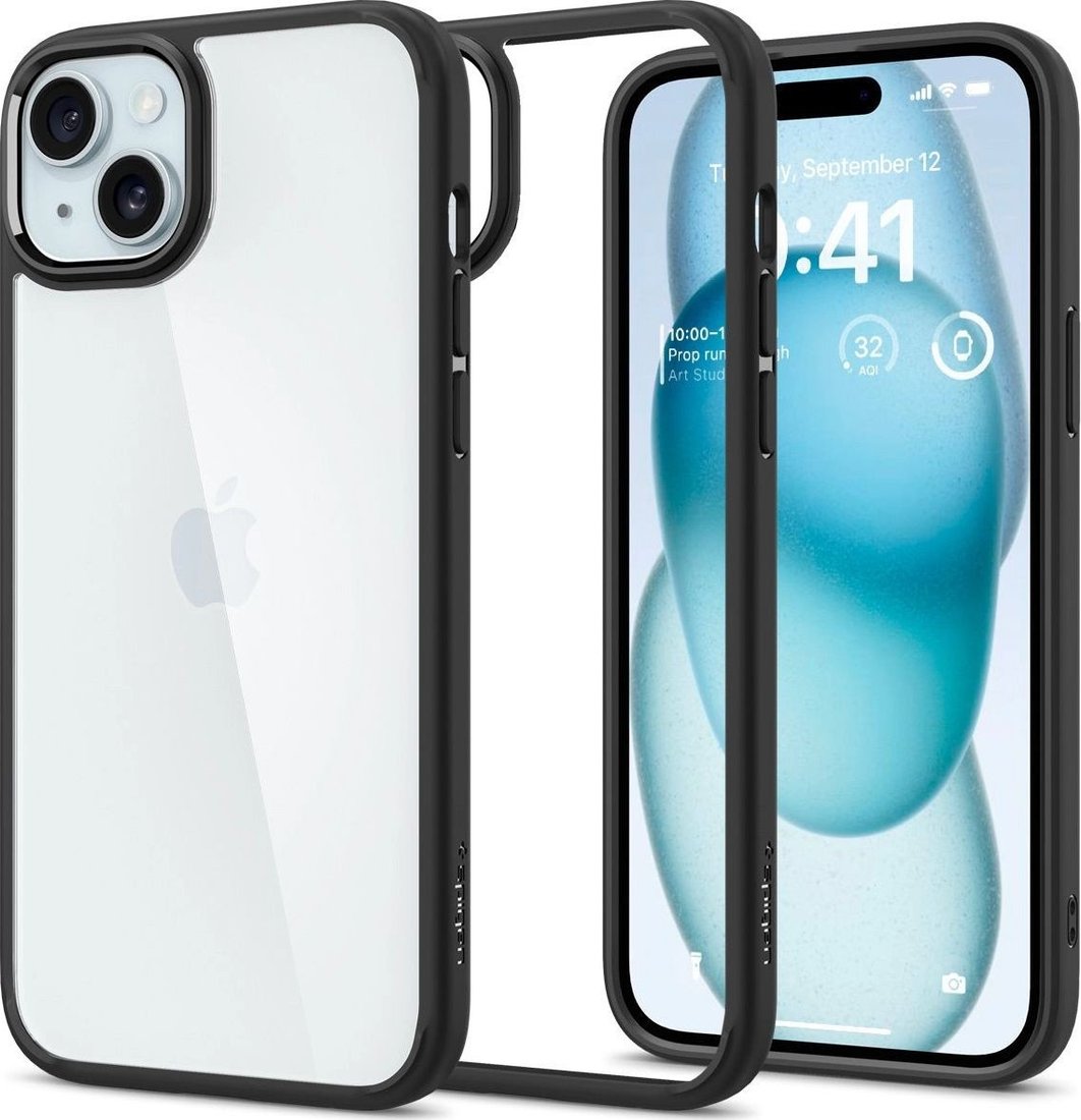 

Чехол для телефона Spigen Ultra Hybrid для iPhone 15 ACS06799 (черный)