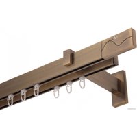 Карниз для штор Lm Decor Флэт Лайн Артис двойной (антик, 1.6м)