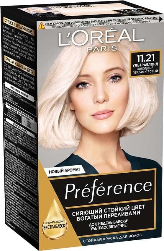 

Крем-краска для волос L'Oreal Recital Preference 11.21 ультраблонд перламутровый