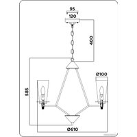 Подвесная люстра Ambrella light Traditional TR3237/6 BK