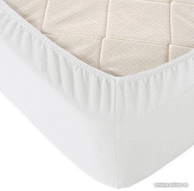 Простыня Alleri Трикотажная на резинке 70x200x20см (белый)