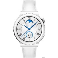 Умные часы Huawei Watch GT 3 Pro Ceramic 43 мм (белый/кожа)