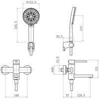 Душевой гарнитур  Fashun A53034-21