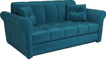 Диван Мебель-АРС Гранд (бархат, сине-зеленый star velvet 43 black green)