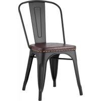 Стул Stool Group Tolix Soft LF818C Matte Black 3474/PU7005 (черный матовый)