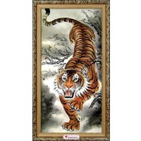 Алмазная мозаика  Алмазная Живопись Тигр на охоте АЖ-4127 в Гомеле