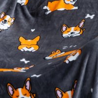 Плед Casa Conforte Festival Корги 150x200 6154161 (серый)