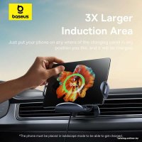 Универсальный держатель Baseus LightChaser Series Triple-Coil Wireless Charging Electric Car Mount C40355901111-00