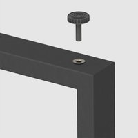 Подстолье для стола Mico Х-образное Лофт 800x730 50x25 (черный премиум матовый)