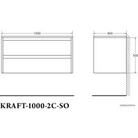  BelBagno Тумба под умывальник Kraft-1000-2C-SO-RT (rovere tabacco)