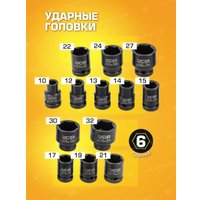 Набор головок слесарных JCB 4159MPB (15 предметов)