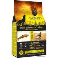 Сухой корм для собак Ambrosia Adult Mini Breeds Fresh Salmon & Chicken (для мелких пород с лососем и курицей) 6 кг