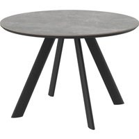 Кухонный стол Мамадома Rondy-116 d116 (dolmen grey premium cer/черный)