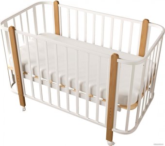 Классическая детская кроватка СКВ-Компани 390001-6 (белый/бук)