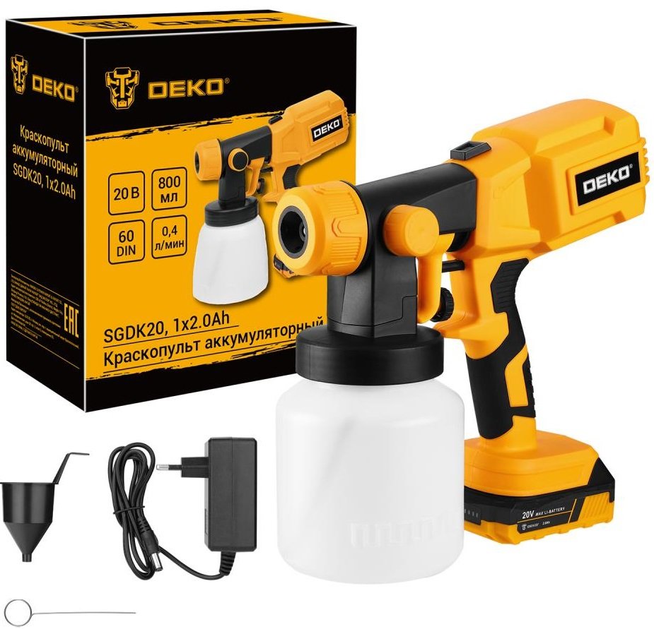 

Краскораспылитель Deko SGDK20 086-1019 (с 1-им АКБ)