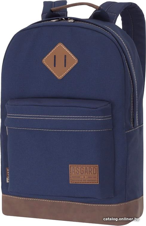 Городской рюкзак Asgard Р-5455 (темно-синий/коричневый)