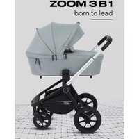 Универсальная коляска MOWbaby Zoom PU RA087 (3 в 1, silver green tea)