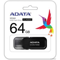 USB Flash ADATA UV240 64GB (черный)