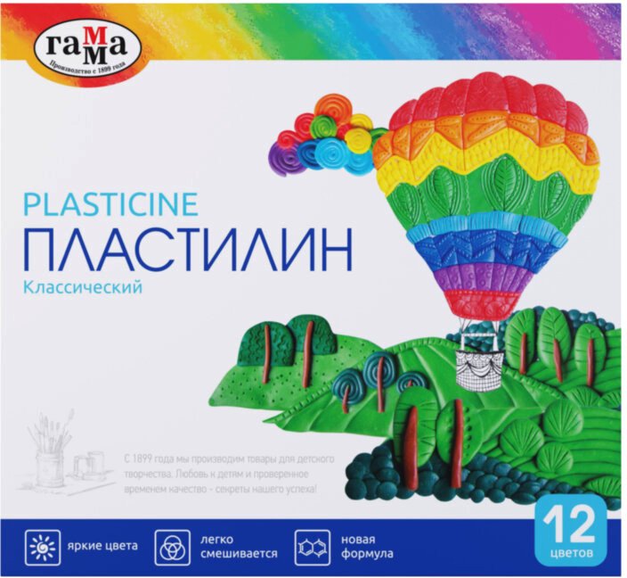 

Пластилин Гамма Классический 281033 (12 цв)