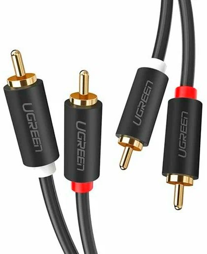 

Кабель Ugreen AV104 10520 2RCA - 2RCA (5 м, черный)
