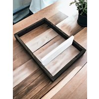 Полка Florbox В рамке настенная 34x50x4 см (черный/орех)