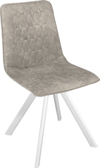 

Стул Трия Хьюго К2 (белый матовый/микровелюр Wellmart Dark Beige)