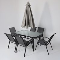 Набор садовой мебели AksHome Sunbeam (серый/черный)