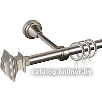 Карниз для штор АС ФОРОС Grace D16Г + наконечники Верди (2.4м, сатин)