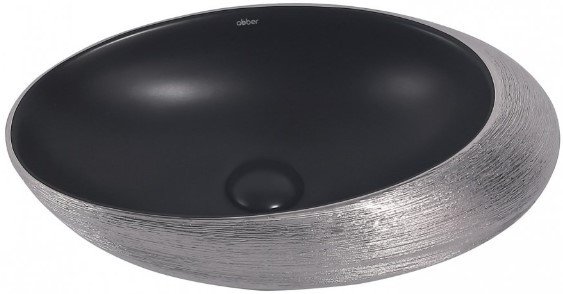 

Умывальник Abber Bequem AC2107BS (черный матовый с серебром)
