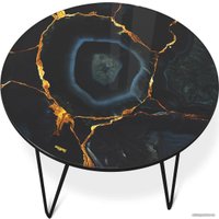 Журнальный столик Sheffilton SHT-CT27 (титановый кварц/черный муар)