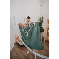 Гамак с каркасом Mamo Премиум (графит/натуральный)