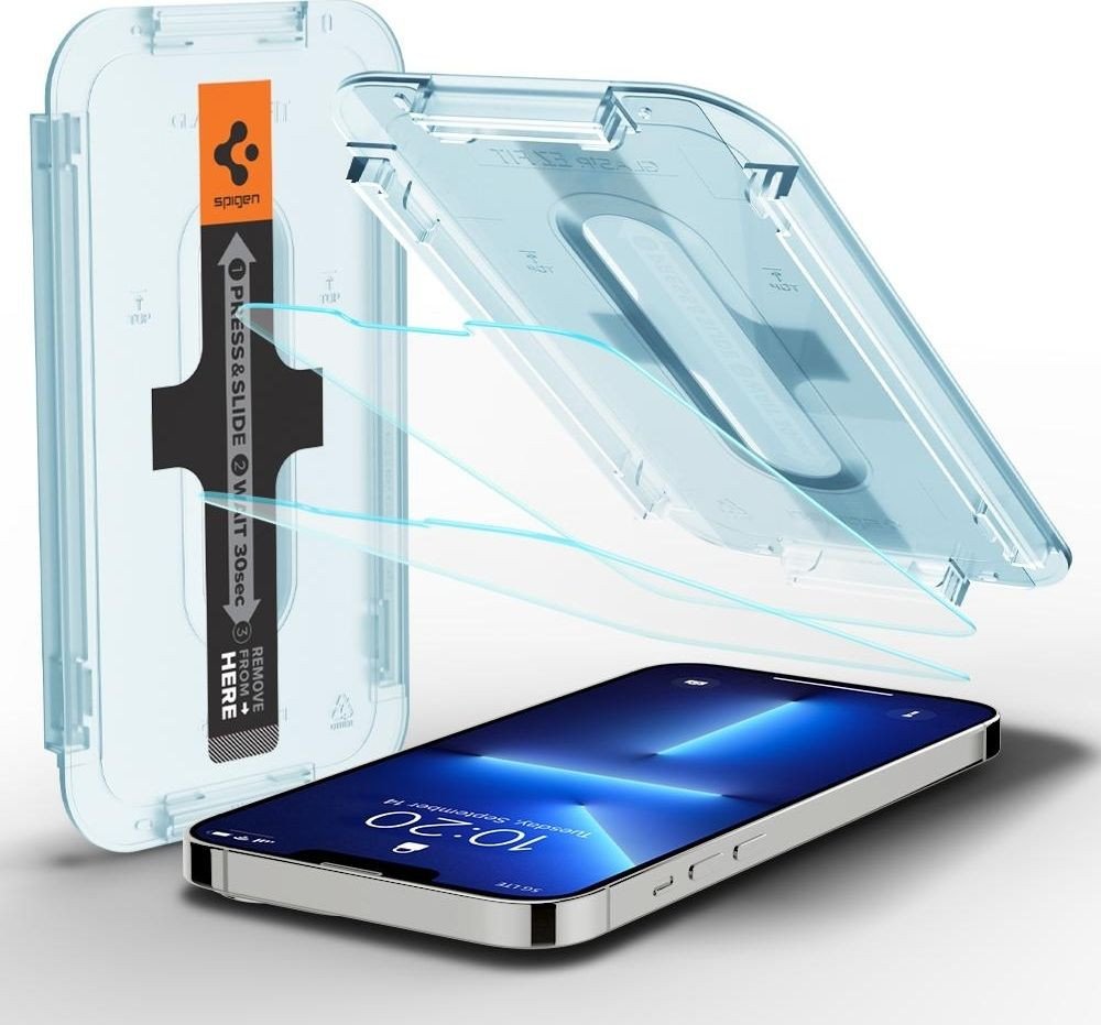 

Защитное стекло Spigen Glass TR EZ Fit для iPhone 14/iPhone 13/13 Pro AGL03385 (2шт)