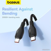 Кабель Baseus Pudding Series Fast Charging Cable 100W USB Type-C - USB Type-C (2 м, черный)