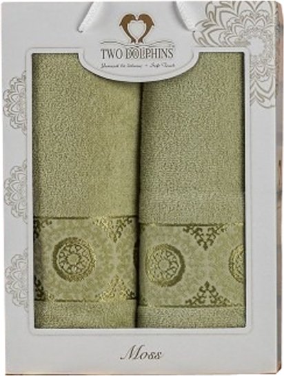 

Набор полотенец Two Dolphins Moss 11808 (2 шт, в коробке, зеленый)
