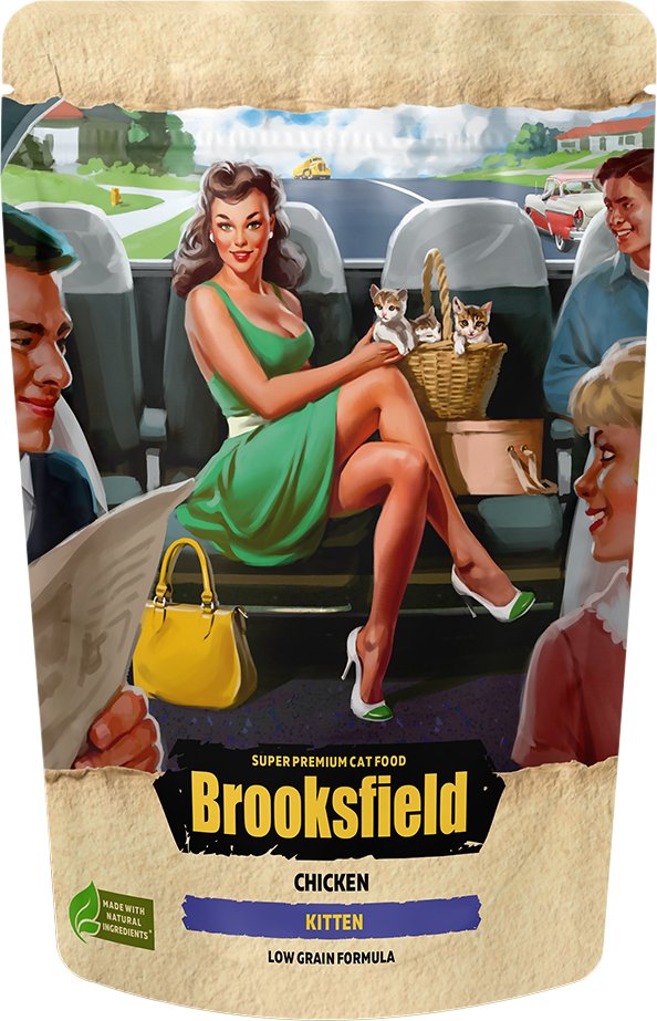 

Сухой корм для кошек Brooksfield Low Grain Kitten для котят с курицей и рисом 400 г