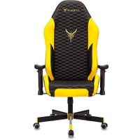 Игровое (геймерское) кресло Бюрократ Knight Neon (черный/желтый экокожа)