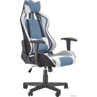 Игровое (геймерское) кресло Halmar Cayman (светло-серый/бирюзовый)
