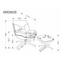 Кресло-глайдер Halmar Kronos (бежевый/разноцветный)
