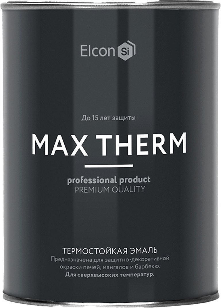 Эмаль Elcon Термостойкая до 1200C 0.8 кг (черный)