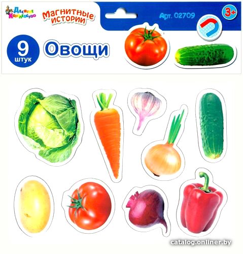 Развивающая игра Десятое королевство Магниты Овощи 02709