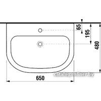 Умывальник Jika Olymp Deep 65x48 (отв. под смеситель) [8.1261.4.000.104.1]
