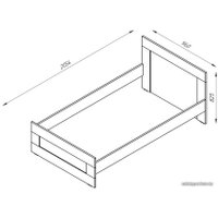 Кровать Mio Tesoro Сириус 90x200 2.02.04.170.3 (дуб сонома)