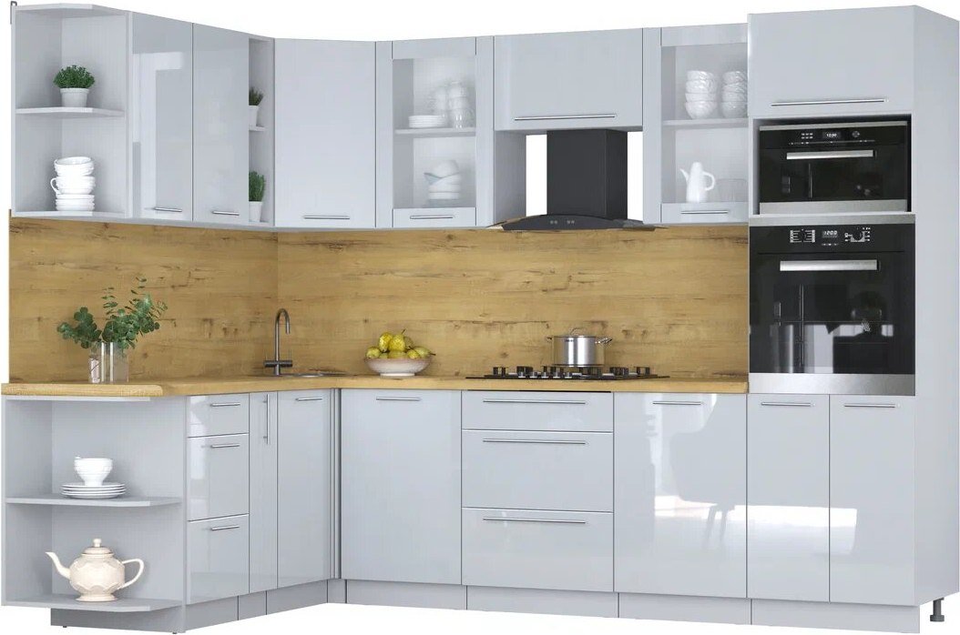 

Готовая кухня Интерлиния Мила Пластик 1.88x2.8 LV (туманный глянец/туманный глянец/дуб бунратти)