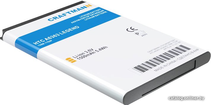 Аккумулятор для телефона Craftmann C1.02.180 (совместим с HTC BB00100)