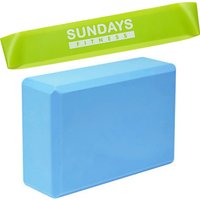 Набор для йоги Sundays Fitness IR97630 + IR97416 (голубой)